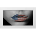 thumbnail image 1 of Phillip, Jamie 14x9 White Modern Wood Framed Museum Art Print Titled - Kiss Me America, 1 of 4