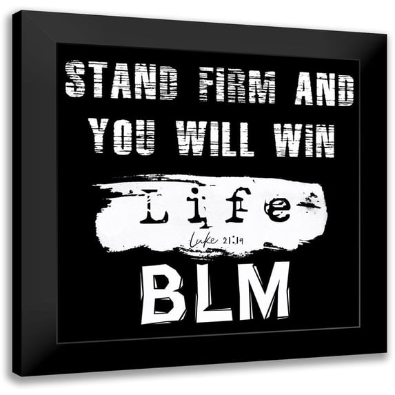 Phillip, Jamie 15x15 Black Modern Framed Museum Art Print Titled - Scripture BLM 2