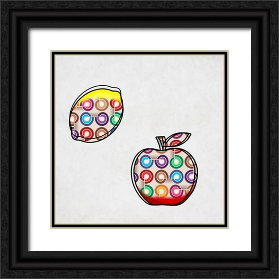 Phillip, Jamie 15x15 Black Ornate Wood Framed with Double Matting Museum Art Print Titled - Fruit World