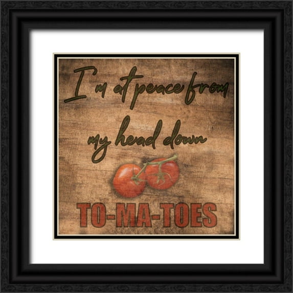 Phillip, Jamie 15x15 Black Ornate Wood Framed with Double Matting Museum Art Print Titled - Kitchen Talk 5