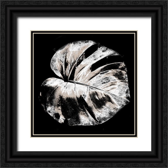 Phillip, Jamie 15x15 Black Ornate Wood Framed with Double Matting Museum Art Print Titled - Tropic Leaf 2