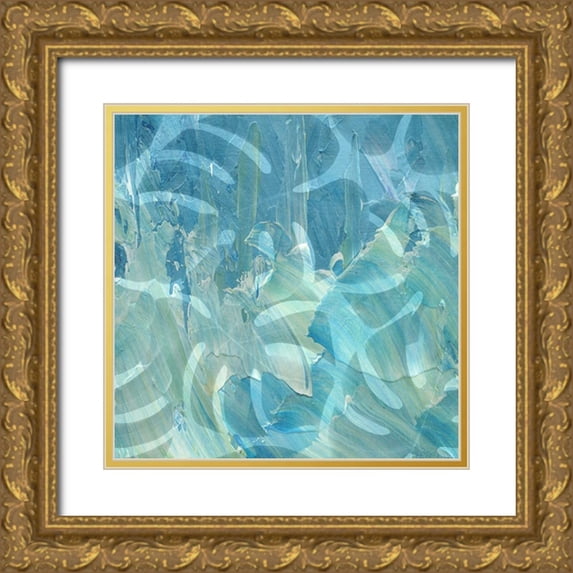 Phillip, Jamie 15x15 Gold Ornate Wood Framed with Double Matting Museum Art Print Titled - Blue Tropics 2