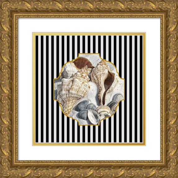 Phillip, Jamie 15x15 Gold Ornate Wood Framed with Double Matting Museum Art Print Titled - Coastal Bath