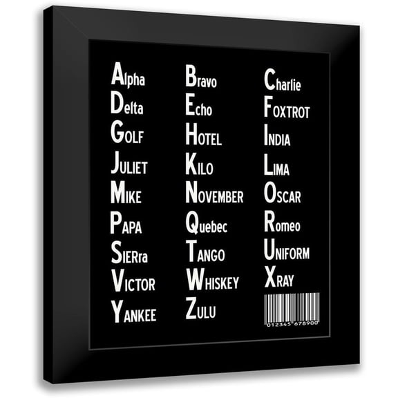 Phillip, Jamie 15x18 Black Modern Framed Museum Art Print Titled - Morse Code 2
