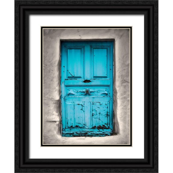 Phillip, Jamie 15x18 Black Ornate Wood Framed with Double Matting Museum Art Print Titled - Blue Cottage