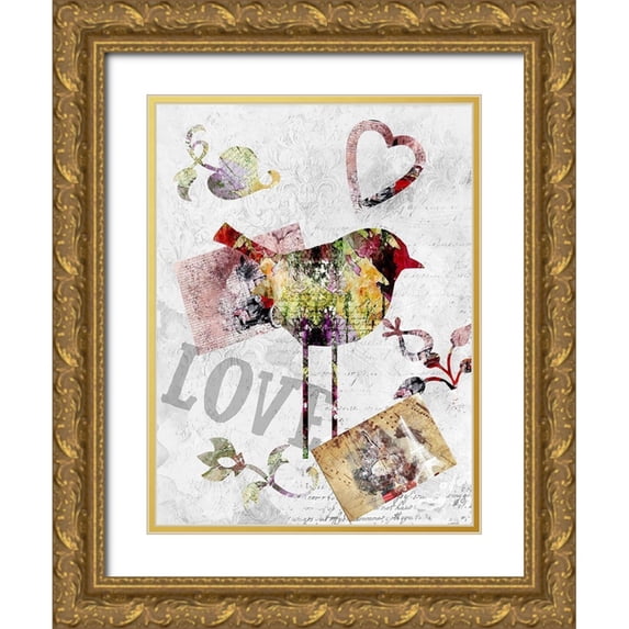 Phillip, Jamie 15x18 Gold Ornate Wood Framed with Double Matting Museum Art Print Titled - Tall Bird