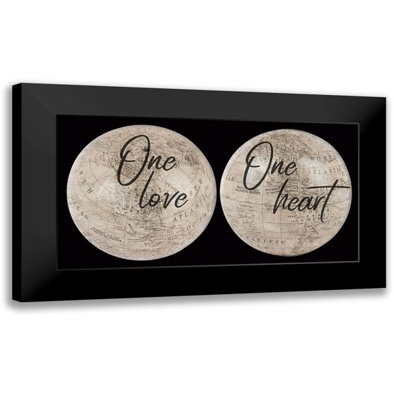 Phillip, Jamie 18x11 Black Modern Framed Museum Art Print Titled - Love Map