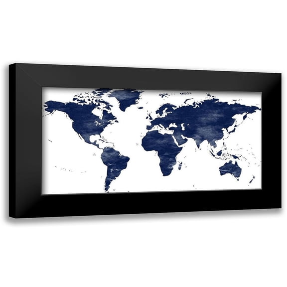 Phillip, Jamie 18x11 Black Modern Framed Museum Art Print Titled - Navy Map