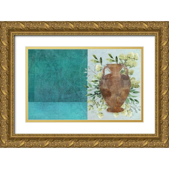 Phillip, Jamie 18x13 Gold Ornate Wood Framed with Double Matting Museum Art Print Titled - Abstract Vase
