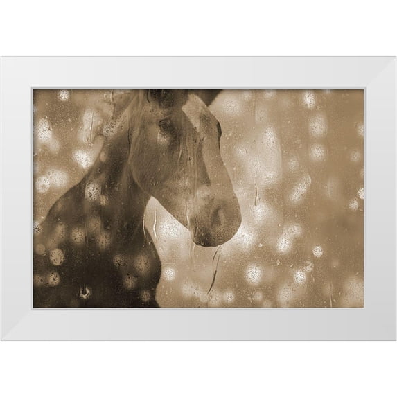 Phillip, Jamie 18x13 White Modern Wood Framed Museum Art Print Titled - Browney Farm Horse