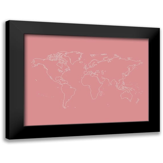 Phillip, Jamie 18x15 Black Modern Framed Museum Art Print Titled - Map 2