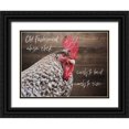 thumbnail image 1 of Phillip, Jamie 18x15 Black Ornate Wood Framed with Double Matting Museum Art Print Titled - Rooster Clock, 1 of 4
