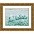thumbnail image 1 of Phillip, Jamie 18x15 Gold Ornate Wood Framed with Double Matting Museum Art Print Titled - Hatched Of Blues, 1 of 4