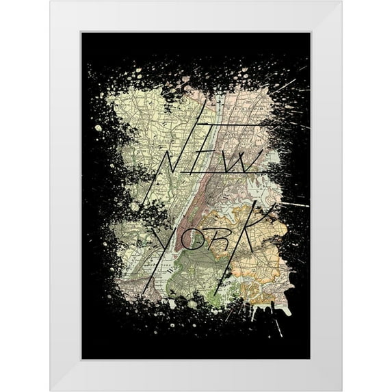 Phillip, Jamie 18x24 White Modern Wood Framed Museum Art Print Titled - New York
