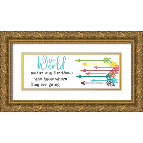 Phillip, Jamie 18x9 Gold Ornate Wood Framed with Double Matting Museum Art Print Titled - Straight Arrow 3
