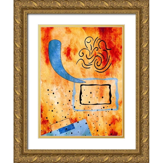 Phillip, Jamie 19x24 Gold Ornate Wood Framed with Double Matting Museum Art Print Titled - Celestrial Abstract