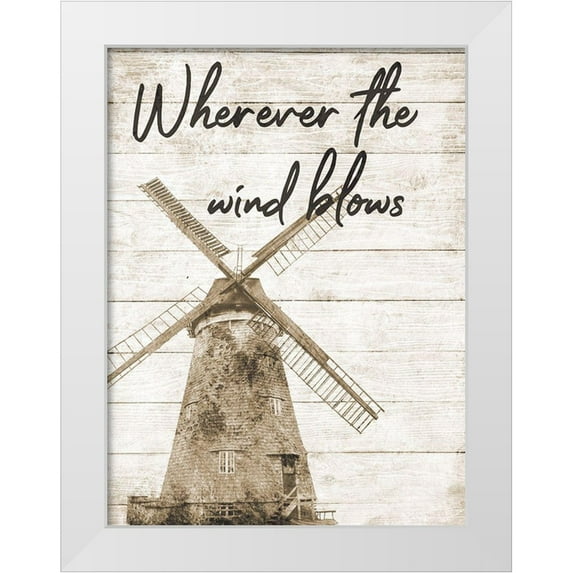 Phillip, Jamie 19x24 White Modern Wood Framed Museum Art Print Titled - Wind Farm