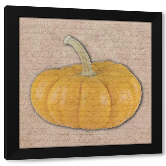 Jamie Phillip 20x20 Black Modern Wood Framed Wall Art Titled - Pumpkin