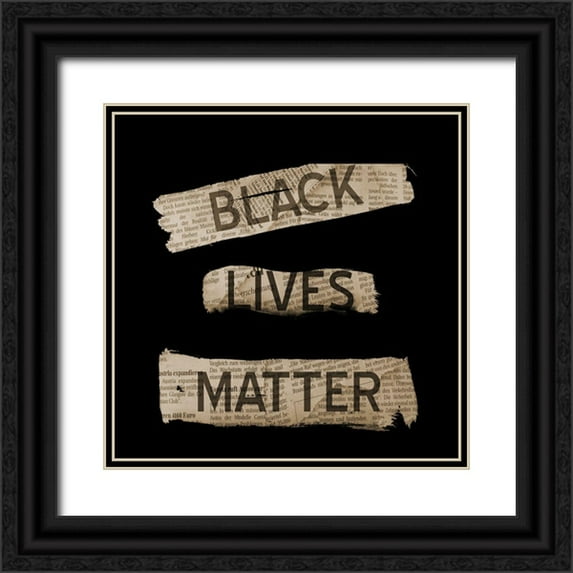 Phillip, Jamie 20x20 Black Ornate Wood Framed with Double Matting Museum Art Print Titled - Black Lives Matter