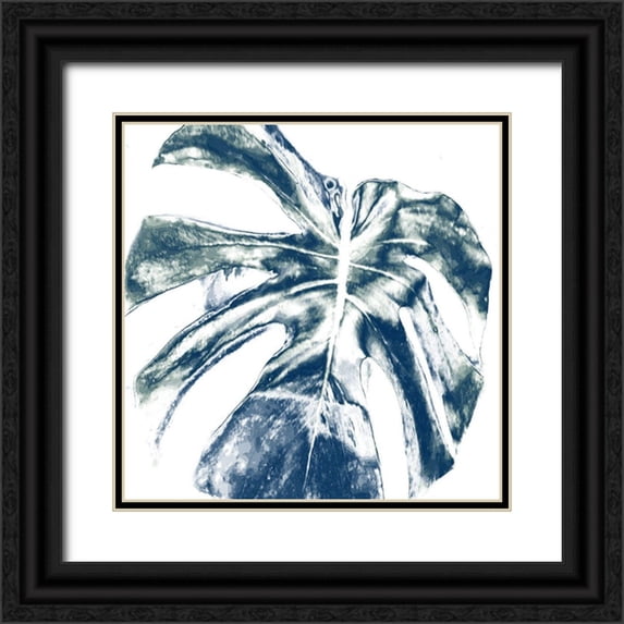 Phillip, Jamie 20x20 Black Ornate Wood Framed with Double Matting Museum Art Print Titled - Tropic Leaf 1