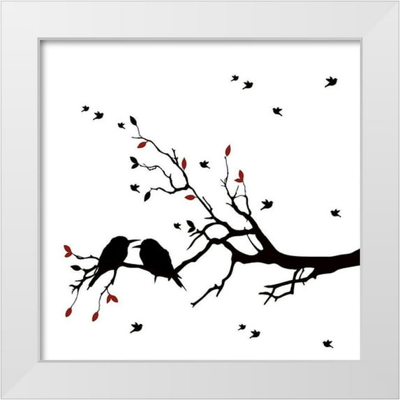 Phillip, Jamie 20x20 White Modern Wood Framed Museum Art Print Titled - Birdy Love