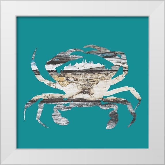 Phillip, Jamie 20x20 White Modern Wood Framed Museum Art Print Titled - Blue Crab