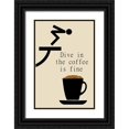 thumbnail image 1 of Phillip, Jamie 23x32 Black Ornate Wood Framed with Double Matting Museum Art Print Titled - Coffee Jump, 1 of 4