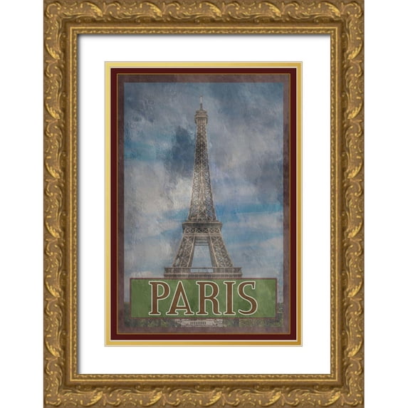 Phillip, Jamie 23x32 Gold Ornate Wood Framed with Double Matting Museum Art Print Titled - Paris