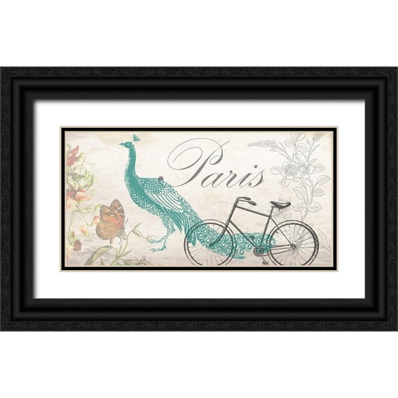 Phillip, Jamie 24x14 Black Ornate Wood Framed with Double Matting Museum Art Print Titled - Romantic Paris 2