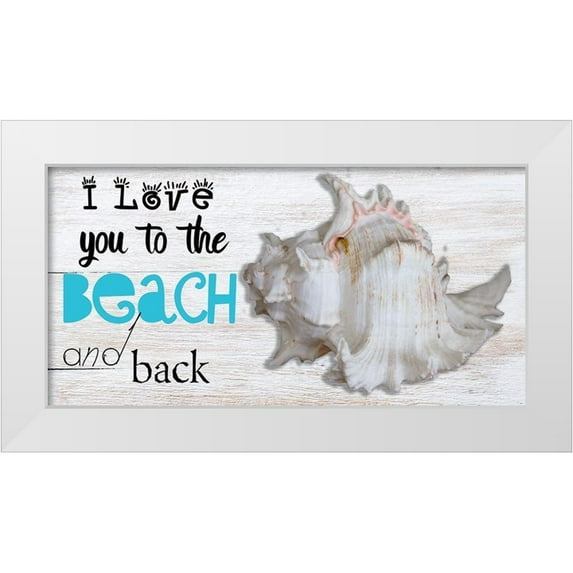 Phillip, Jamie 24x14 White Modern Wood Framed Museum Art Print Titled - Beach Love