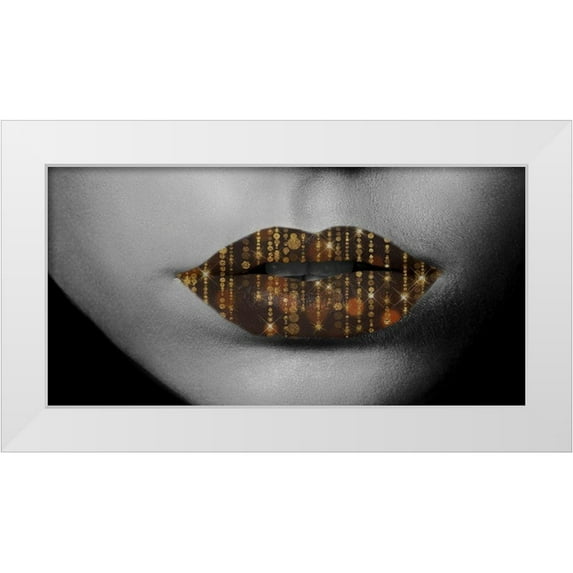 Phillip, Jamie 24x14 White Modern Wood Framed Museum Art Print Titled - Kiss Me In Color