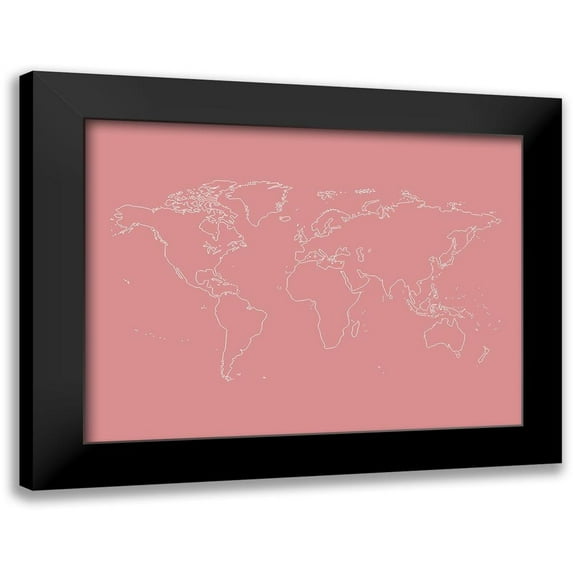 Phillip, Jamie 24x19 Black Modern Framed Museum Art Print Titled - Map 2