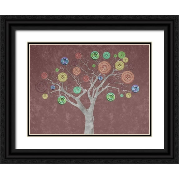 Phillip, Jamie 24x19 Black Ornate Wood Framed with Double Matting Museum Art Print Titled - Button Tree