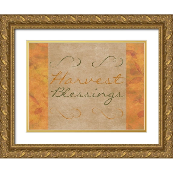 Phillip, Jamie 24x19 Gold Ornate Wood Framed with Double Matting Museum Art Print Titled - Happy Fall