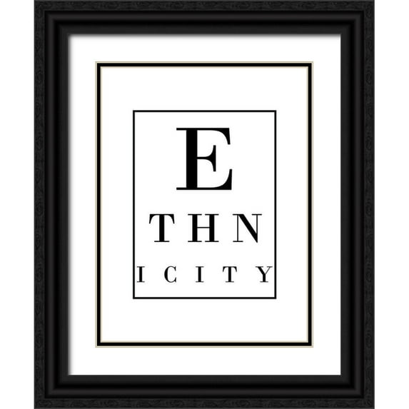Phillip, Jamie 25x32 Black Ornate Wood Framed with Double Matting Museum Art Print Titled - Ethnicity BW