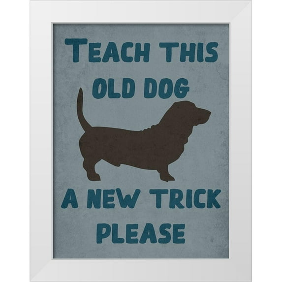 Phillip, Jamie 25x32 White Modern Wood Framed Museum Art Print Titled - Dog Trick