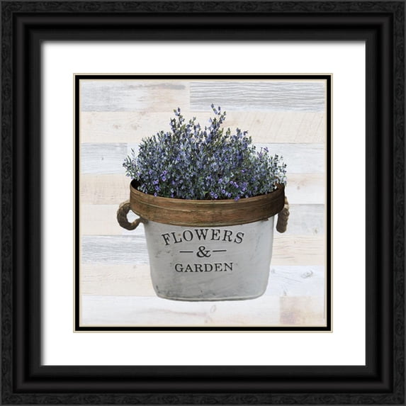 Phillip, Jamie 26x26 Black Ornate Wood Framed with Double Matting Museum Art Print Titled - Flowers and Garden