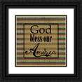 thumbnail image 1 of Phillip, Jamie 26x26 Black Ornate Wood Framed with Double Matting Museum Art Print Titled - God Bless America, 1 of 4