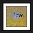 thumbnail image 1 of Phillip, Jamie 26x26 Black Ornate Wood Framed with Double Matting Museum Art Print Titled - Love Gold 2, 1 of 4
