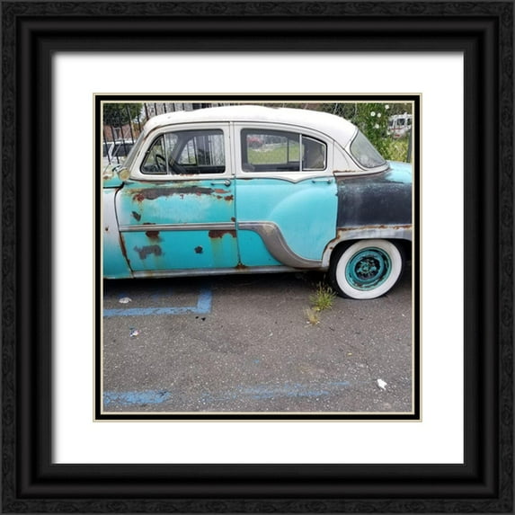 Phillip, Jamie 26x26 Black Ornate Wood Framed with Double Matting Museum Art Print Titled - Vintage Car 1