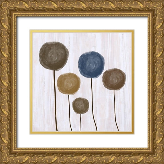Phillip, Jamie 26x26 Gold Ornate Wood Framed with Double Matting Museum Art Print Titled - Abstract Flowers