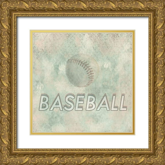 Phillip, Jamie 26x26 Gold Ornate Wood Framed with Double Matting Museum Art Print Titled - Baseball