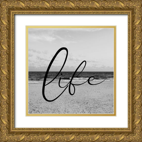 Phillip, Jamie 26x26 Gold Ornate Wood Framed with Double Matting Museum Art Print Titled - Beach Life 2