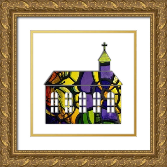 Phillip, Jamie 26x26 Gold Ornate Wood Framed with Double Matting Museum Art Print Titled - Church
