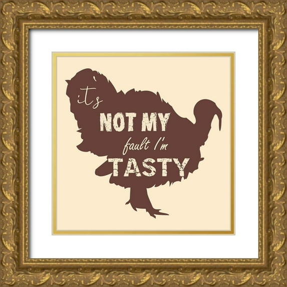 Phillip, Jamie 26x26 Gold Ornate Wood Framed with Double Matting Museum Art Print Titled - Turkey Bird