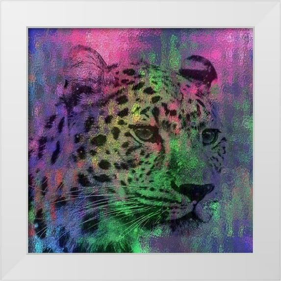 Phillip, Jamie 26x26 White Modern Wood Framed Museum Art Print Titled - Abstract Lepard