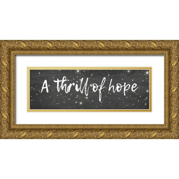 Phillip, Jamie 32x13 Gold Ornate Wood Framed with Double Matting Museum Art Print Titled - A Thrill Of Hope