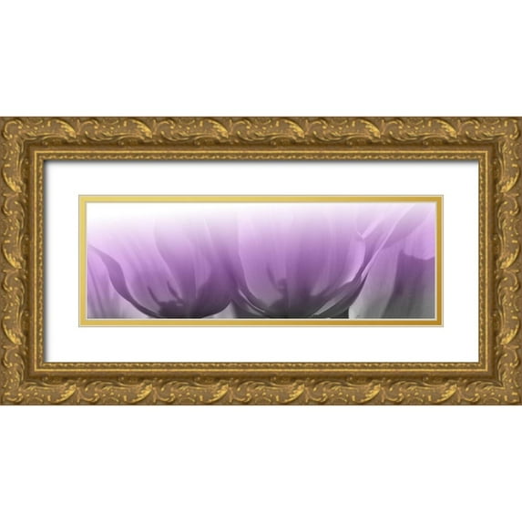 Phillip, Jamie 32x13 Gold Ornate Wood Framed with Double Matting Museum Art Print Titled - Transparant Lips