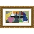 thumbnail image 1 of Phillip, Jamie 32x18 Gold Ornate Wood Framed with Double Matting Museum Art Print Titled - Triangles, 1 of 4