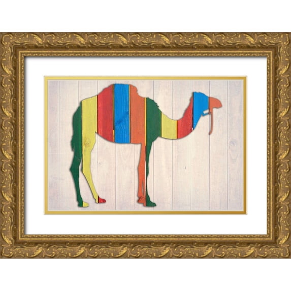 Phillip, Jamie 32x23 Gold Ornate Wood Framed with Double Matting Museum Art Print Titled - Camel 2